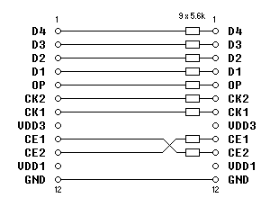 schemat kabla połączeniowego do transmisji danych