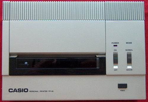 photo of the Casio FP-40 printer
