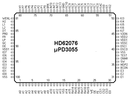 mikroprocesor HD62076/uPD3055