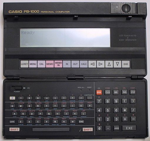 photo of the Casio PB-1000 calculator