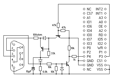 circuit diagram of the RS232 interface