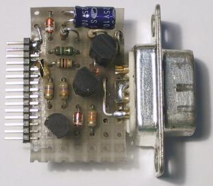 RS232 interface board, components side