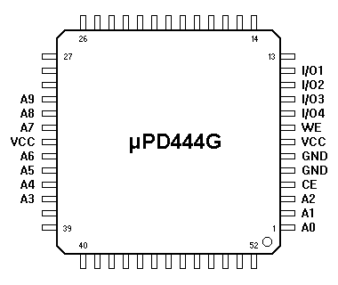wyprowadzenia końcówek uPD444G